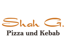 Shah G. Pizza und Kebab logo.